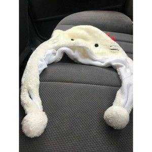 Girls Soft Plush Fleece Animal Cat Aviator Trooper Hat